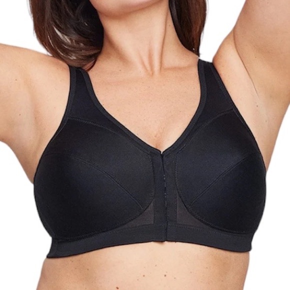 - Glamorise 48D/50D Posture Back Front Closure Black Bra! NEW! - Picture 7 of 16